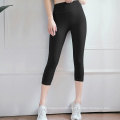 High Waist Seamless Yoga Leggings Workout Sports Pants Fitness No Show Four Way Stretch Capri Leggings